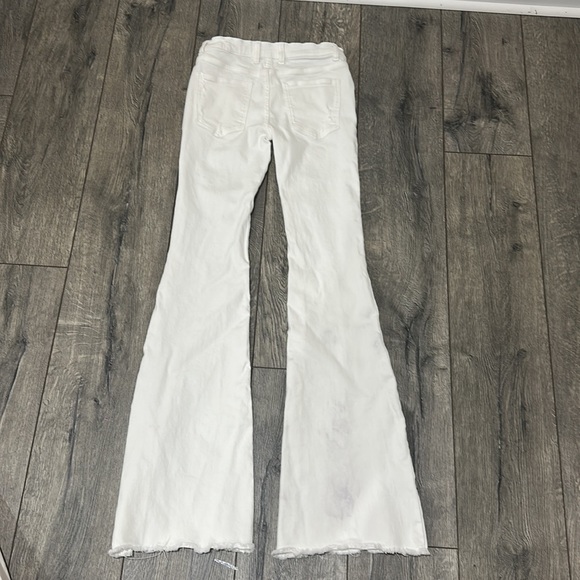 • Ser.O.Ya • Women’s DEMI MID RISE FLARE JEAN White Raw Hem 28 - Picture 4 of 5